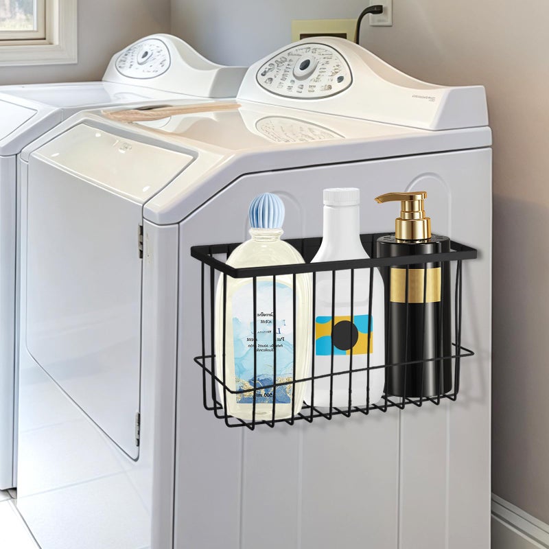 Hlimior Magnetic Dryer Ball Holder for Laundry Room Dryer Ball Organization, Magnetic Lint Bin for Laundry Room Wool Dryer Ball Organizer, Iron Dryer Ball Container for Laundry Room Storage（Black） - Image 4